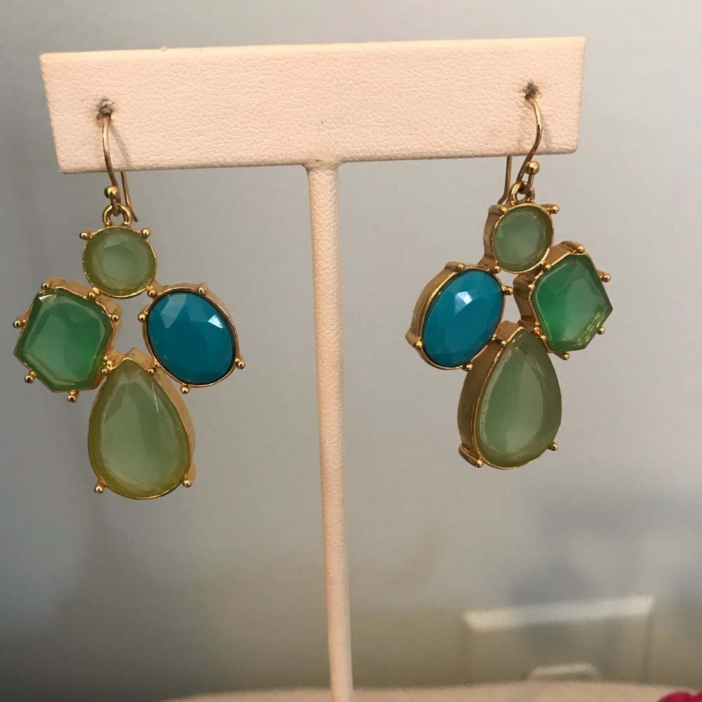 Kate Spade green and Blue Drop earrings.